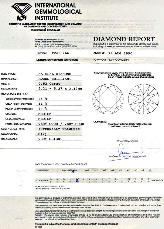 Foto 9 - Diamant IGI 0,52 Lupenrein Weiss, 2 Mal sehr gut, D5737