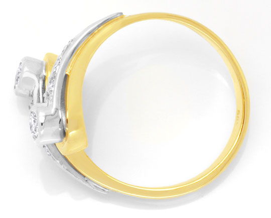 Foto 3 - Moderner Diamantring, 6 Brillanten, Gelbgold-Weißgold, S6268